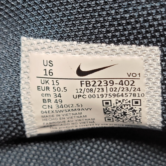 Nike LeBron Witness 8 Armory Navy Green Frost Shoes Men's Size 16 FB2239-402 New - Picture 4 of 11